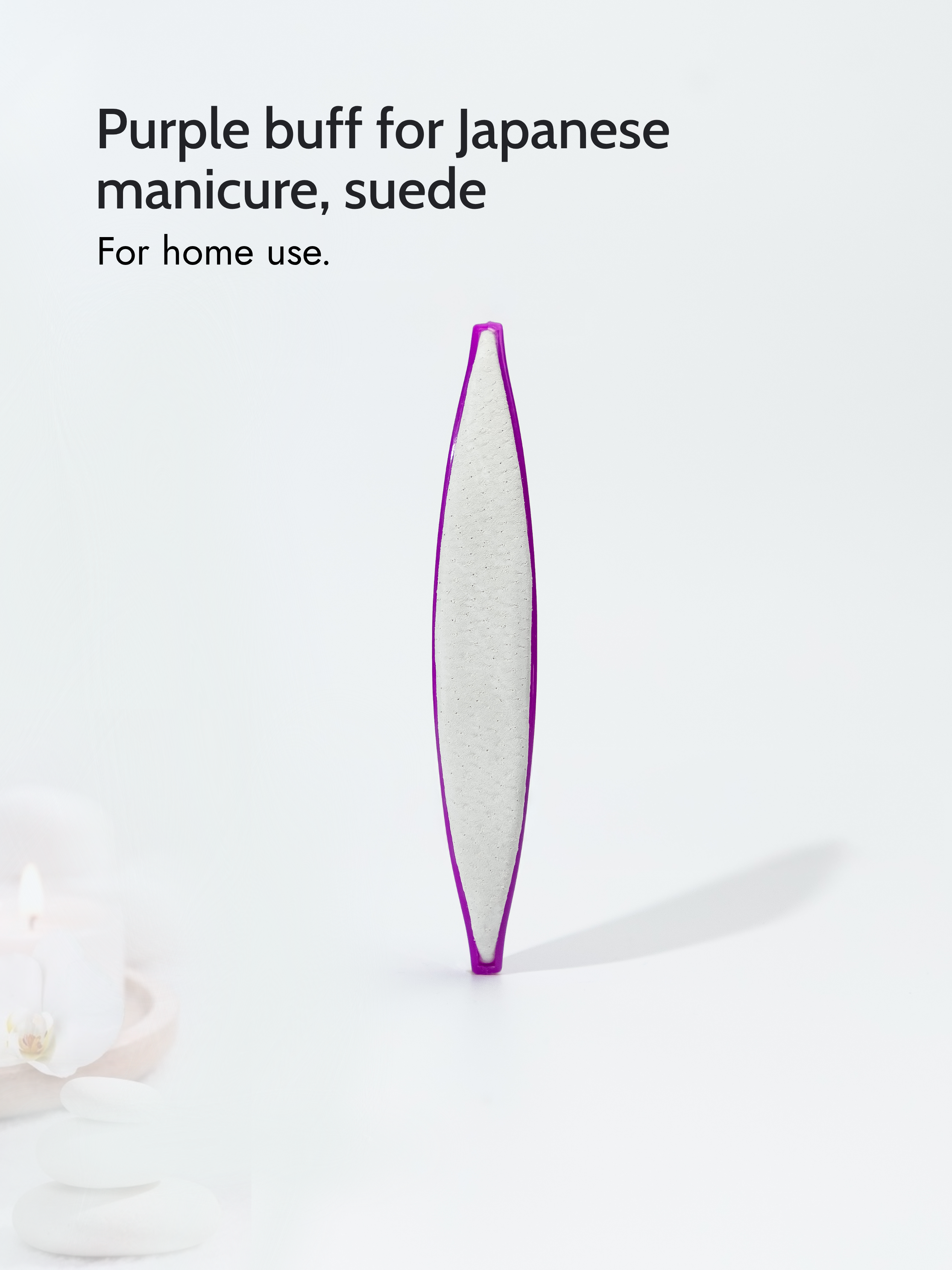 Purple buff for Japanese manicure, suede