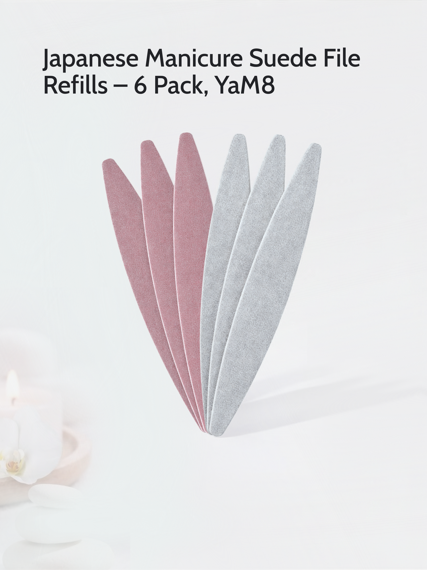 Japanese Manicure Suede File Refills – 6 Pack, YaM8