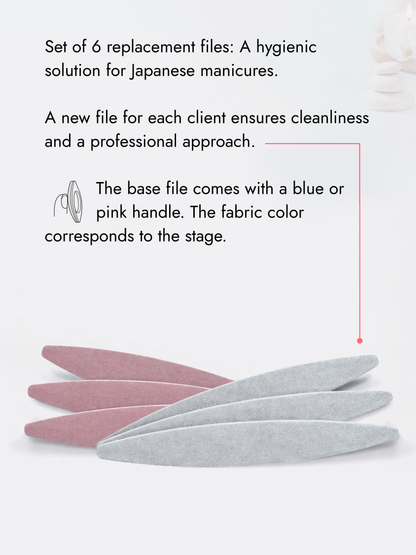 Japanese Manicure Suede File Refills – 6 Pack, YaM8