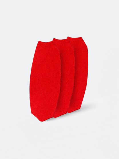 Japanese Manicure Suede Nail File – Replacement Red, 3 Pack, YaM8