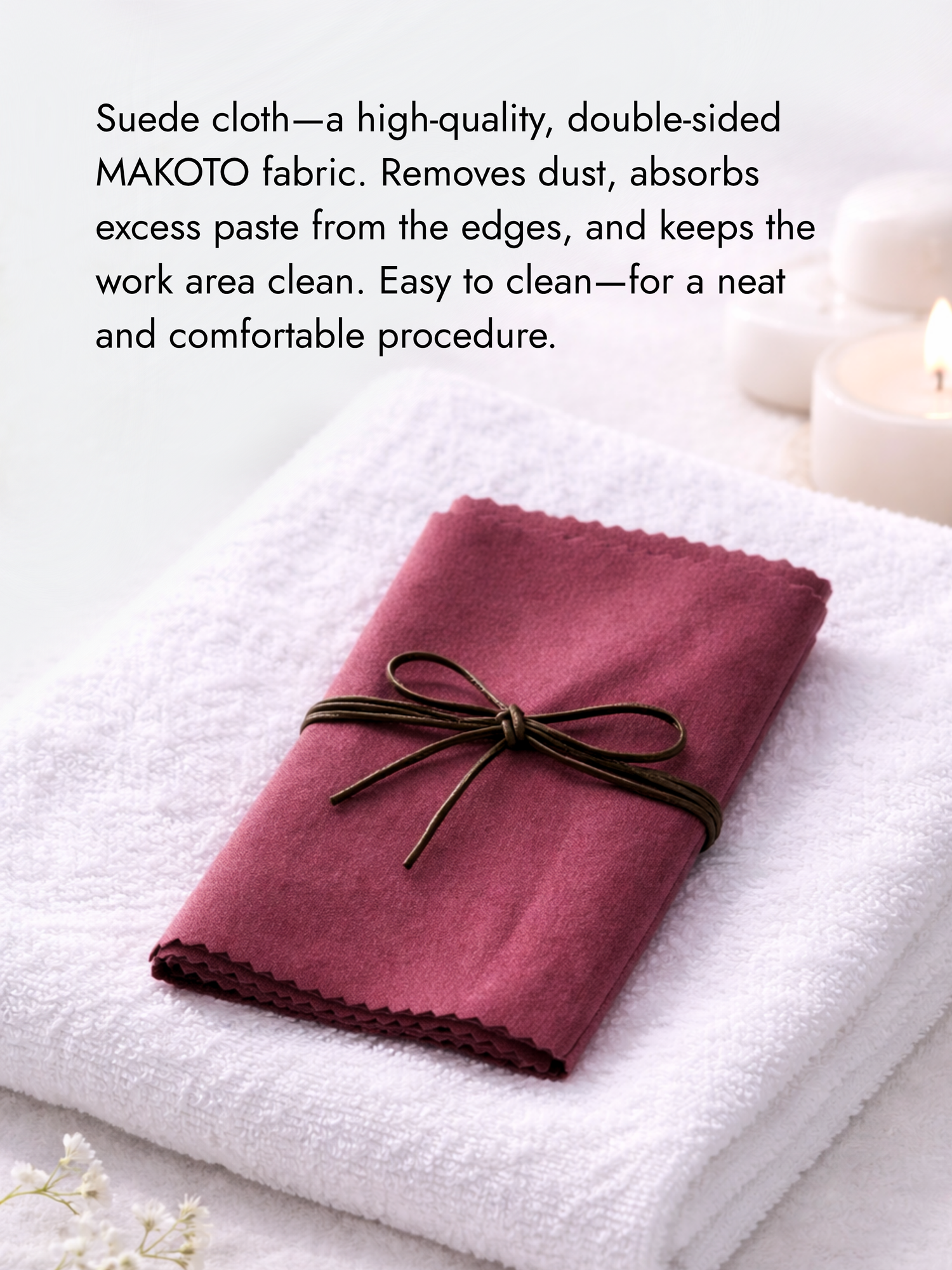 MAKOTO Suede Nail Cloth – Double-Sided, Japanese Manicure, YaM8 | Gentle Nail Care