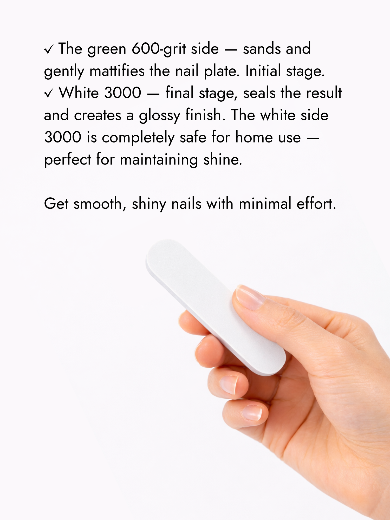 Japanese Manicure Buff Set – 600/3000 Grit for Grinding &amp; Polishing, 6cm - 4 Pack, YaM8