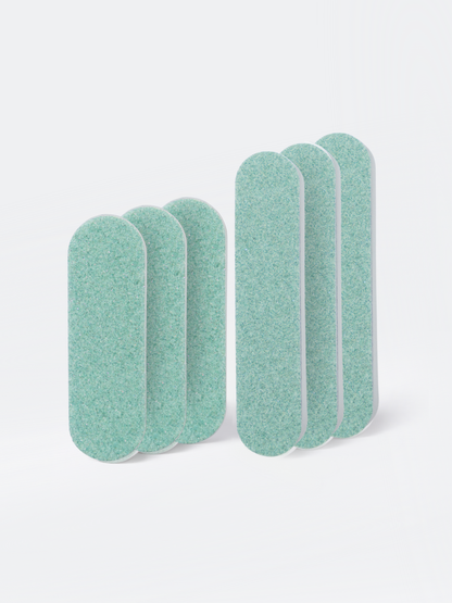 Japanese Manicure Buff Set – 600/3000 Grit for Grinding &amp; Polishing, 6-9 cm - 6 Pack, YaM8