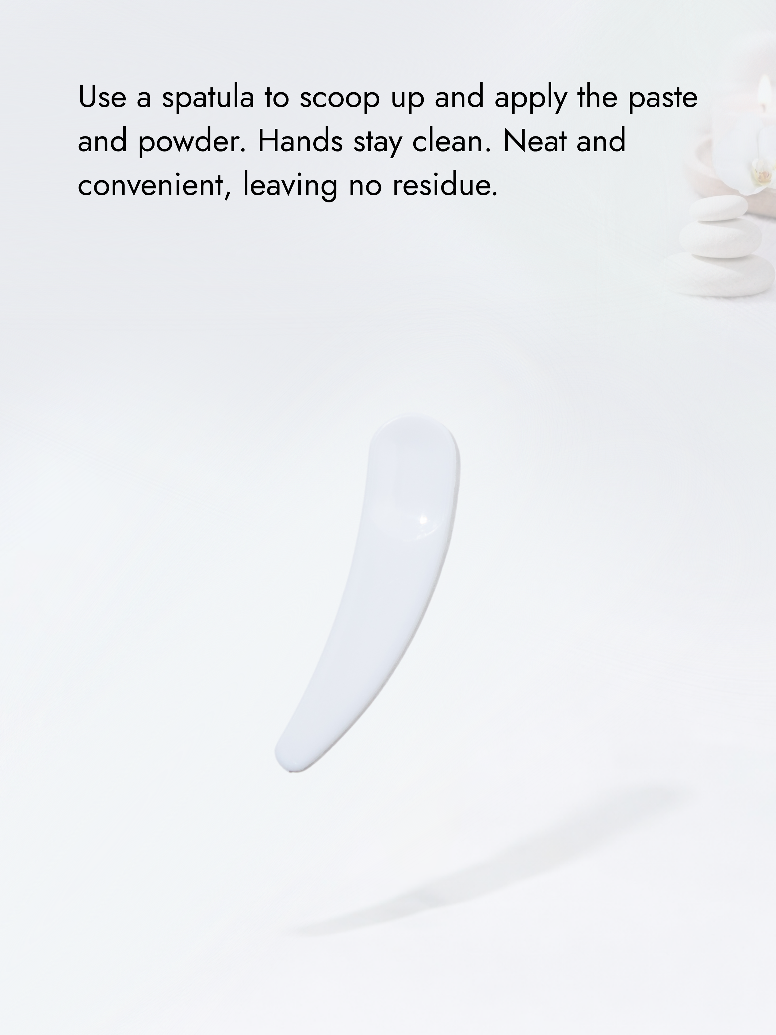 Plastic Cosmetic Spatula - File for filing the free edge