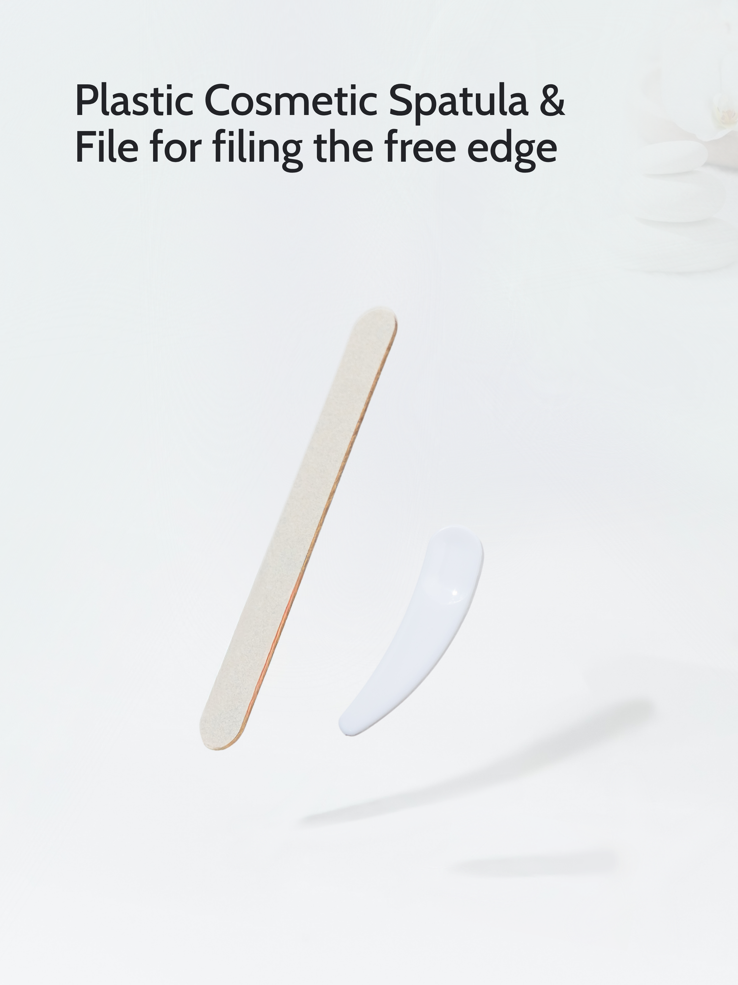 Plastic Cosmetic Spatula - File for filing the free edge