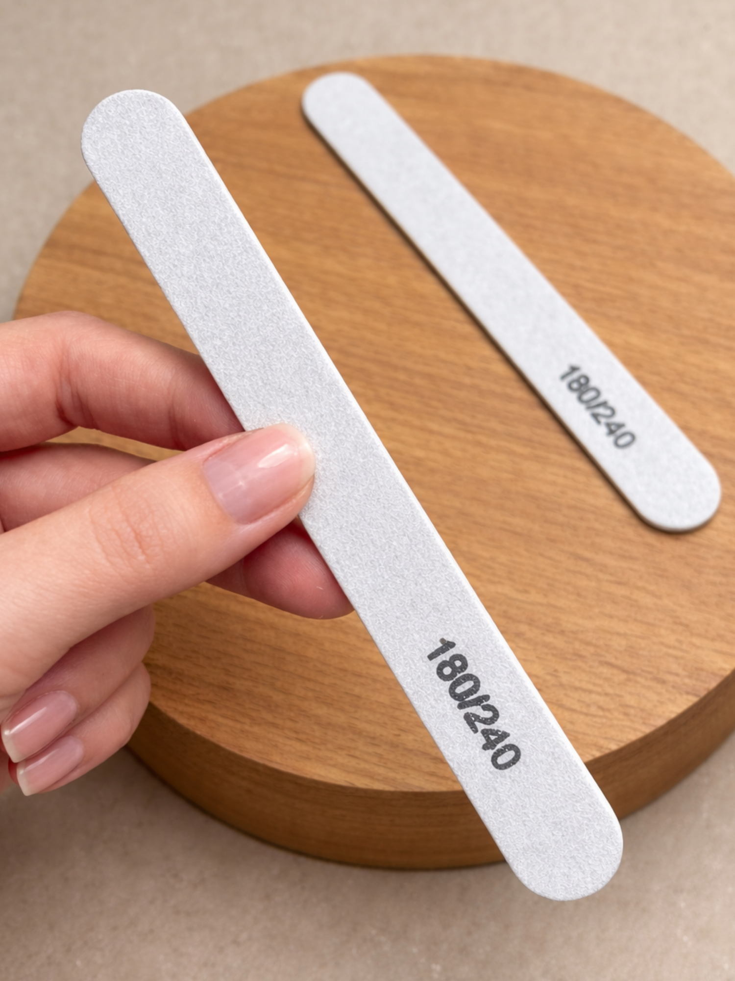 Plastic Cosmetic Spatula - File for filing the free edge