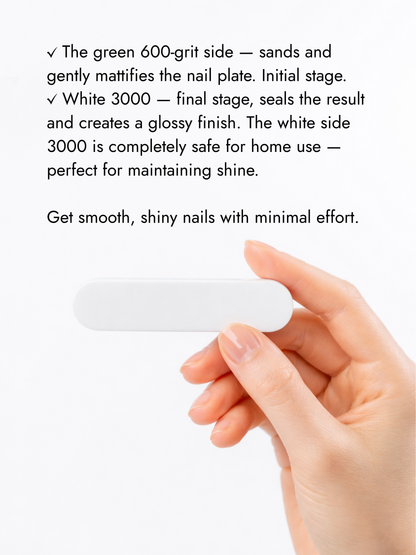 Japanese Manicure Buff Set – 600/3000 Grit for Grinding &amp; Polishing, 9cm - 6 Pack, YaM8