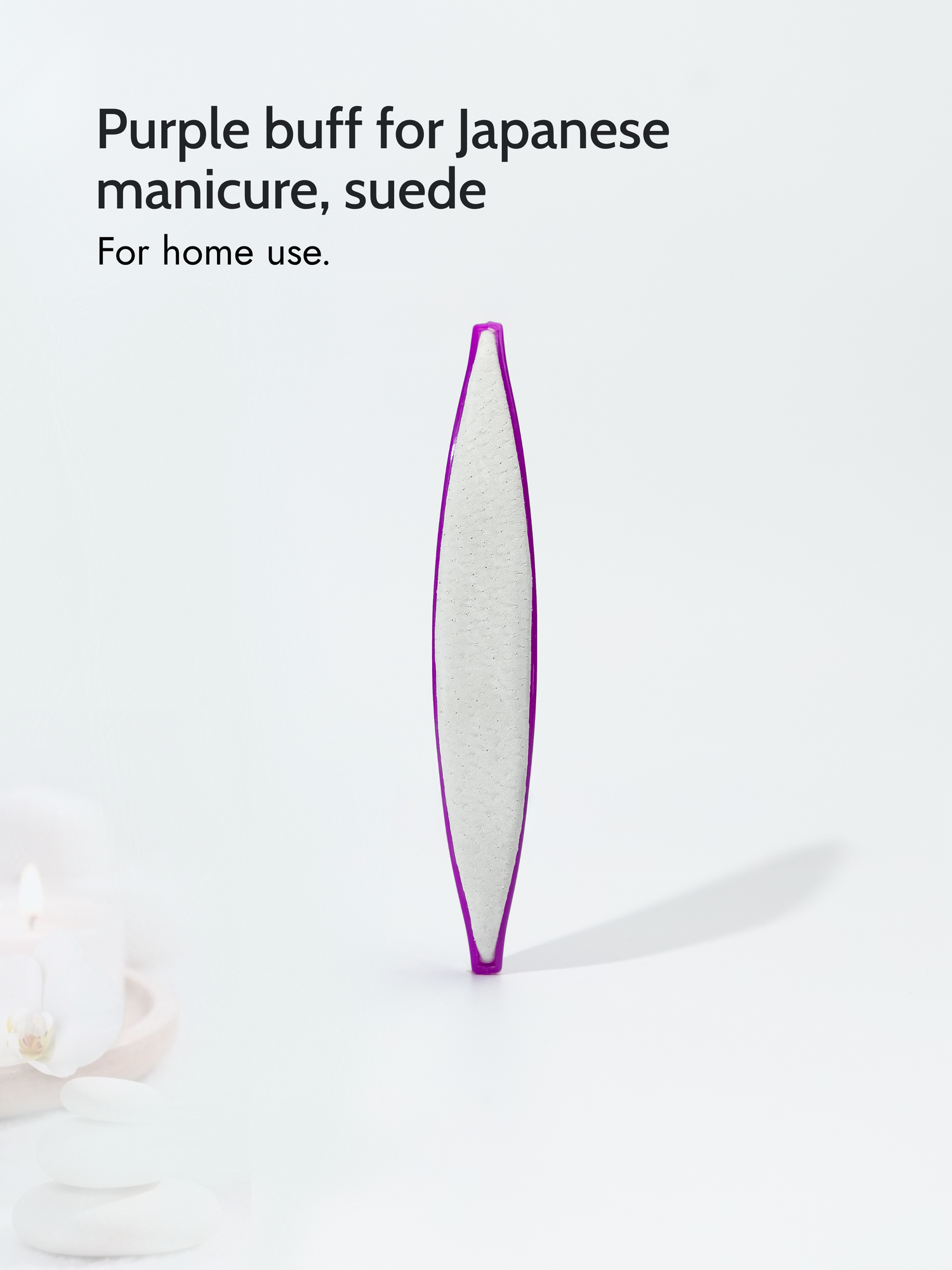 Purple buff for Japanese manicure, suede
