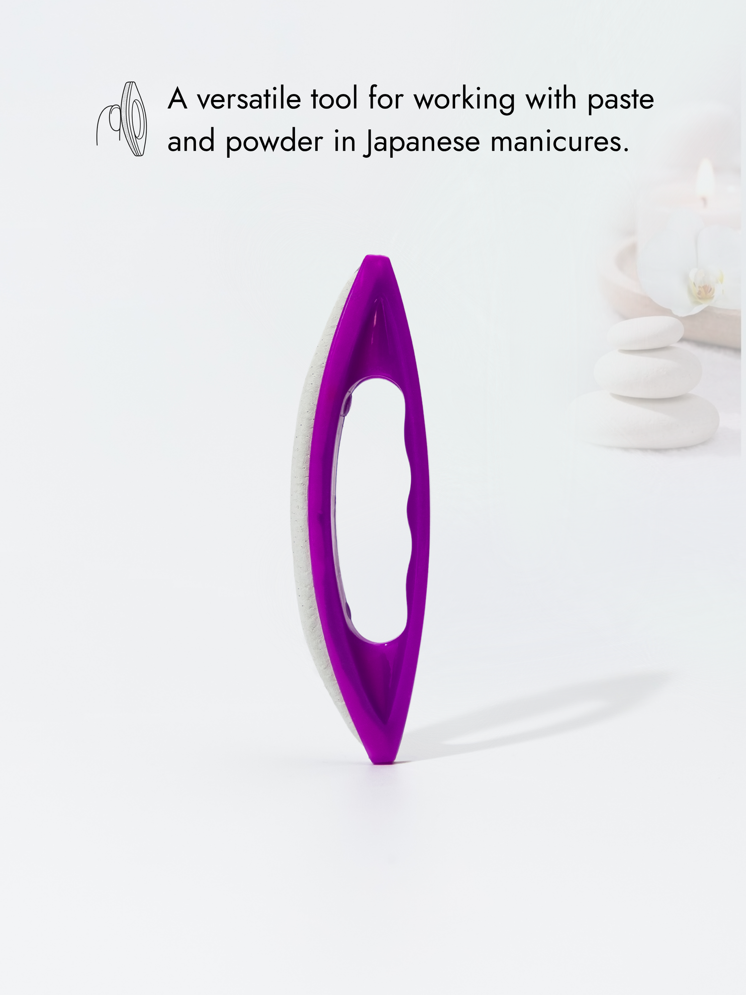 Purple buff for Japanese manicure, suede