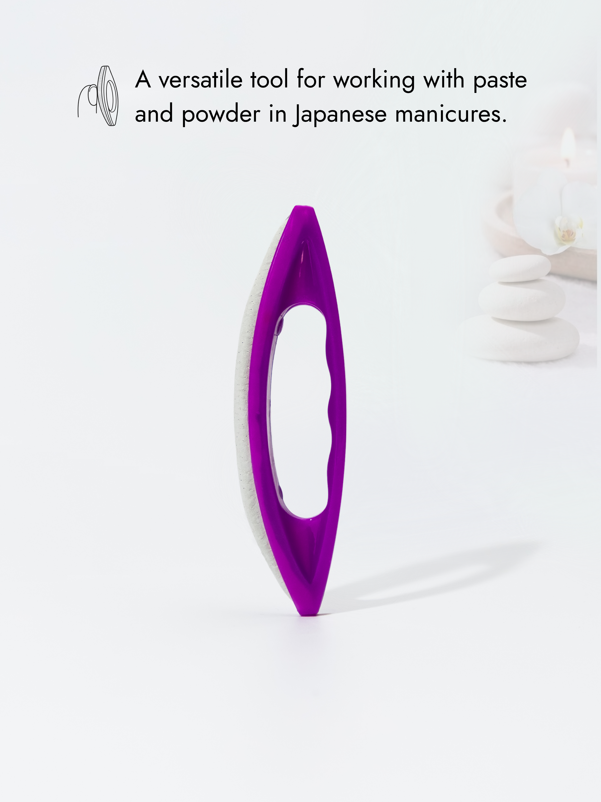 Purple buff for Japanese manicure, suede