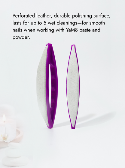 Purple buff for Japanese manicure, suede