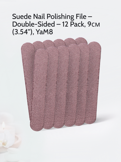 Suede Nail Polishing File – Double-Sided – 12 Pack, 9см (3.54), YaM8