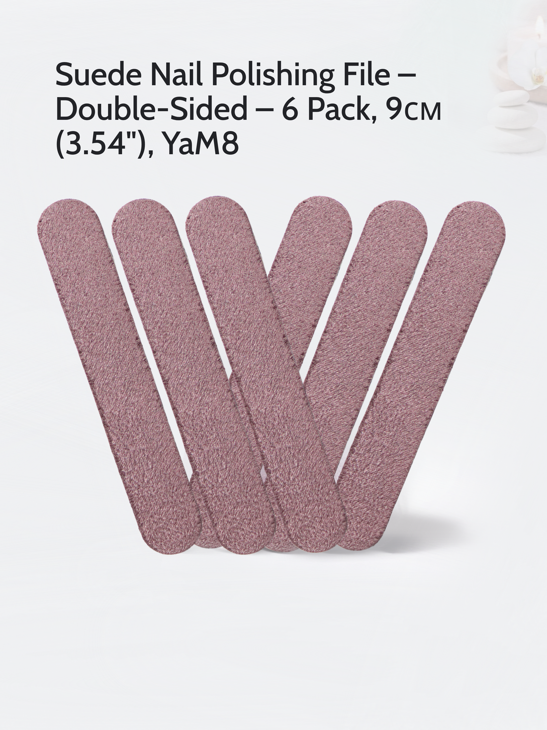 Suede Nail Polishing File – Double-Sided – 6 Pack, 9см (3.54), YaM8